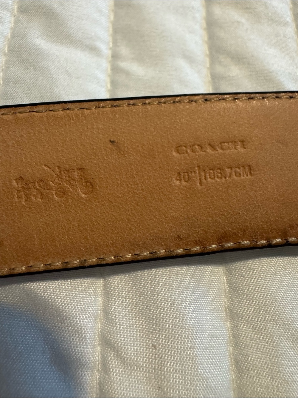 Coach Vintage Leather Belt – Made in Italy – Black – Size 40 / 103.7 cm - Picture 6 of 8